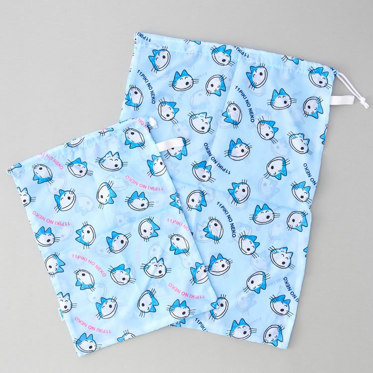 11ぴきのねこ】トラベル巾着セット（ブルー）9009 | キャラクター