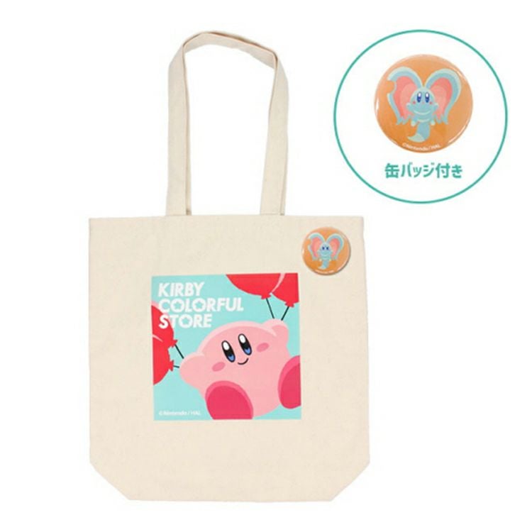 星のカービィ】トートバッグ大（缶バッジ付き） | キャラクターモール