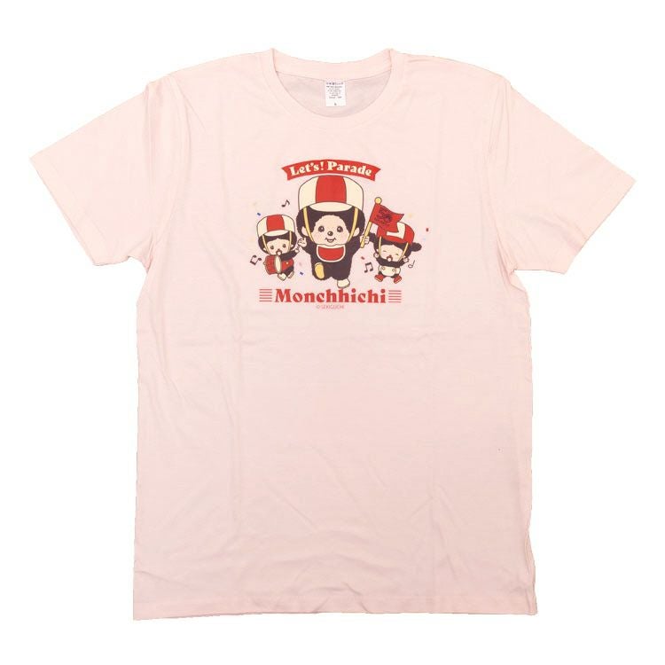 モンチッチ】Tシャツ Lサイズ（レッツパレードモンチッチ 正面/PNK