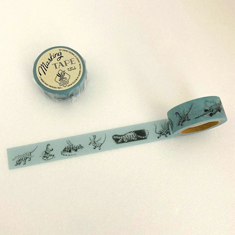 切り売り 人物マスキングテープ 72 PLAY! MUSEUM「エルマーのぼうけん」展】マスキングテープ ブルー