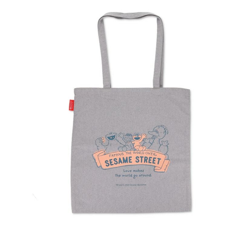 セサミストリート】ROOTOTEコラボトートバッグ トールフラット（GRY