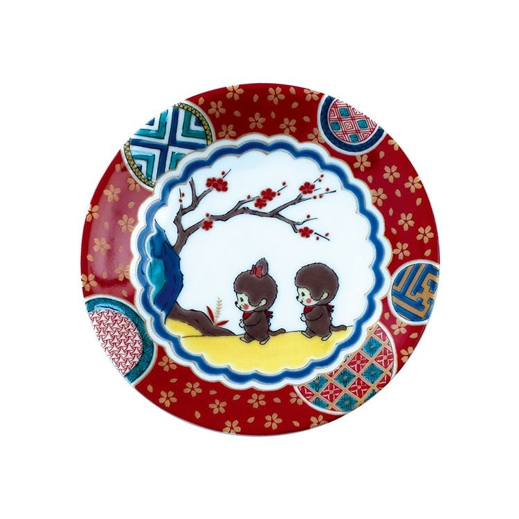 九谷焼 × モンチッチ小皿 モンチッチ】九谷焼 小皿（庄三風彩色金蘭手）712112 | キャラクター