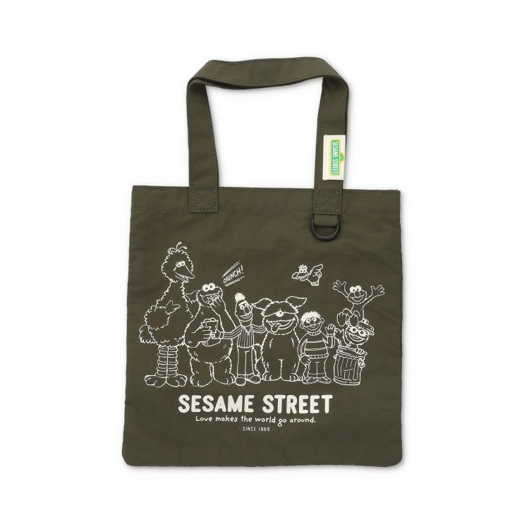 【nqrse】Tシャツ2種・トレーナー・トートバッグ【セット売り】 セサミストリート】ミニフラットトートバッグ（KH）SST-092