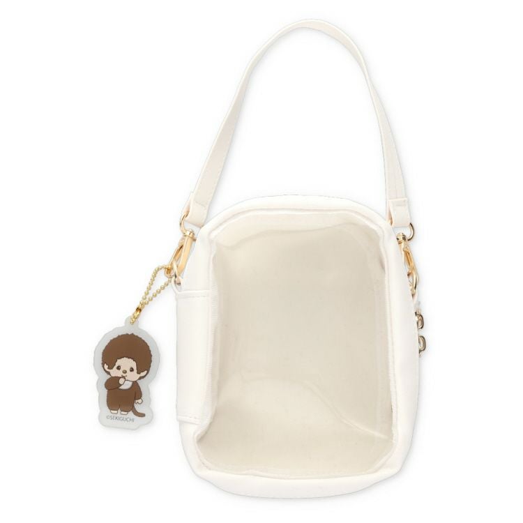 モンチッチ】ぬいポーチ（happy color/ホワイト）744410