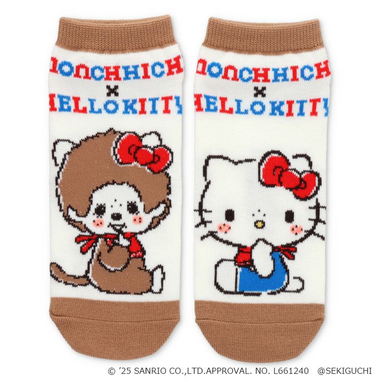 モンチッチ】モンチッチ×ハローキティ アンクルソックス（ダーク