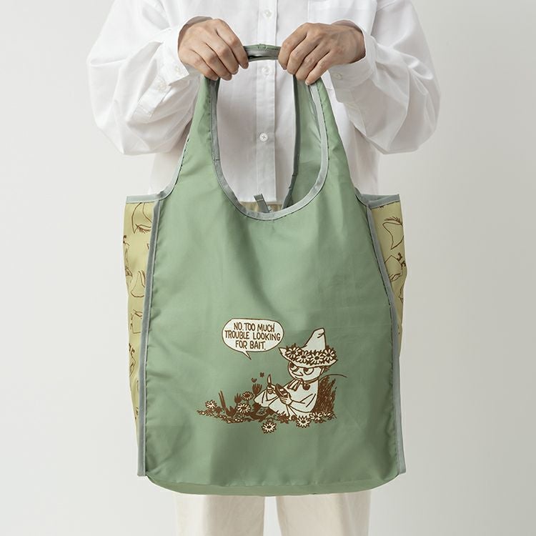 ☆すなふきん商品☆ご確認の上よろしければお待ちしております♬ ムーミン】トラベルポケッタブルバッグ（スナフキン）1400