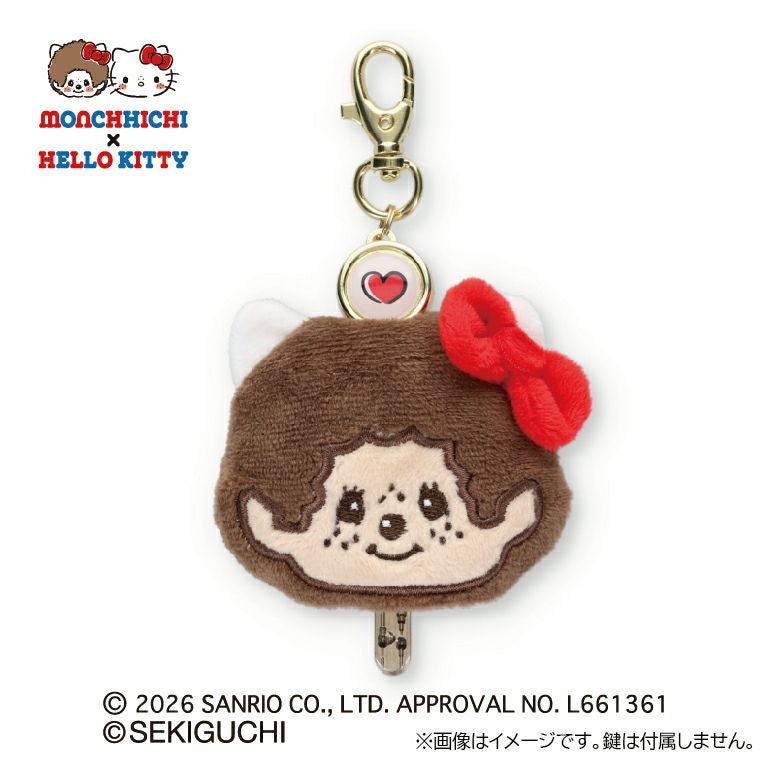 モンチッチ】モンチッチ×ハローキティ リール付きキーカバー（フェイス