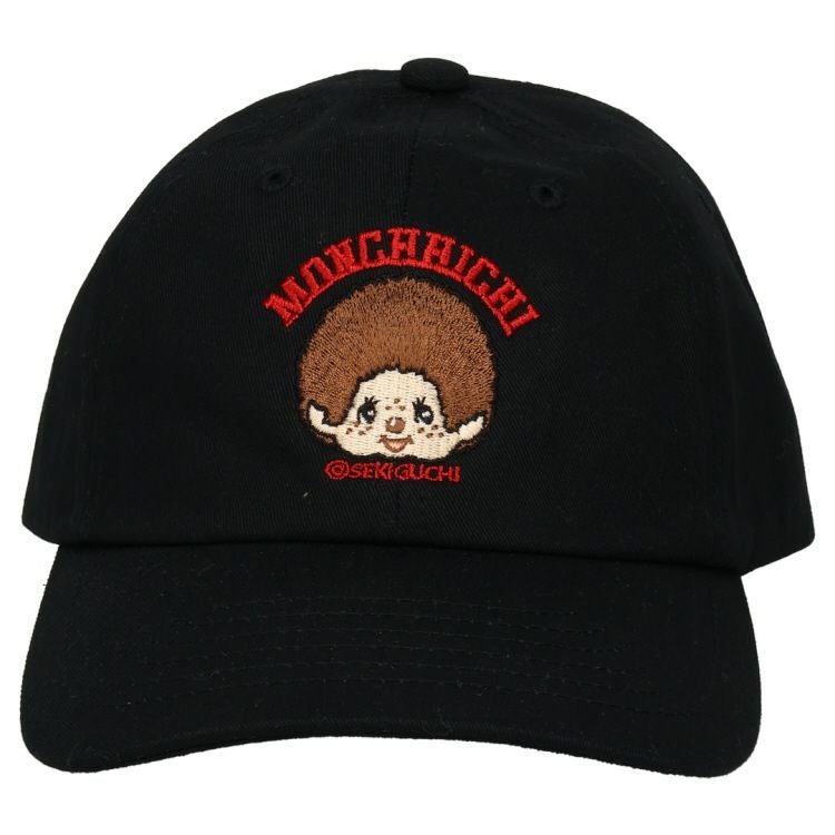 モンチッチ】刺繍キャップ(カレッジモンチッチ/BK)748494 モンチッチ】刺繍キャップ(カレッジモンチッチ/BK)748494
