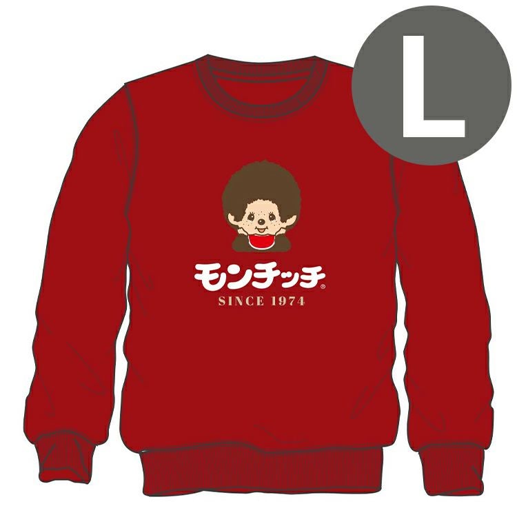 モンチッチ】裏起毛トレーナーLサイズ（RED）MO1354-149