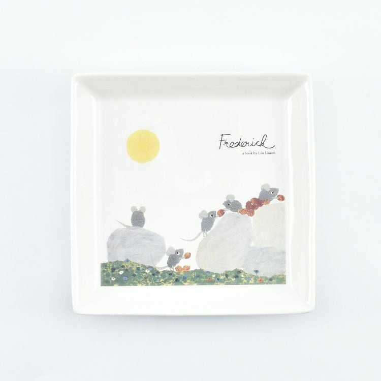 レオ・レオニ】スクエアプレート（フレデリック/木の実）PCFR001S