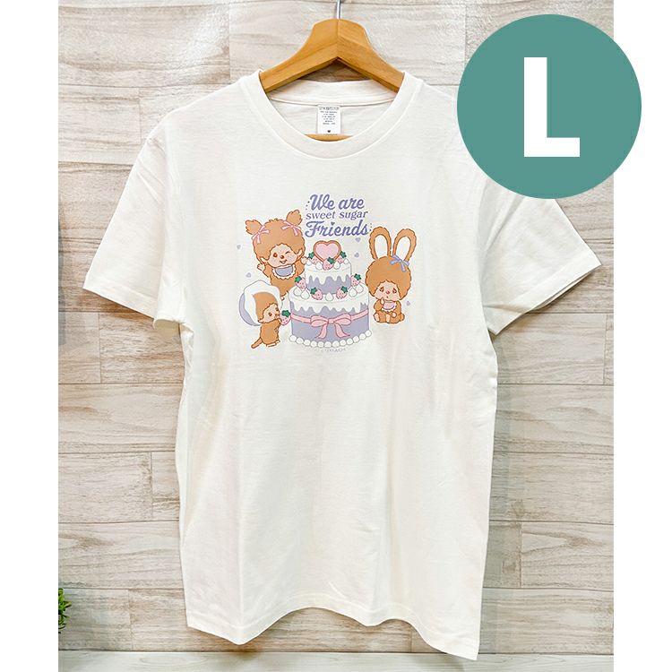 モンチッチ】TシャツLサイズ（スウィートシュガー/ケーキ/WHT）748791