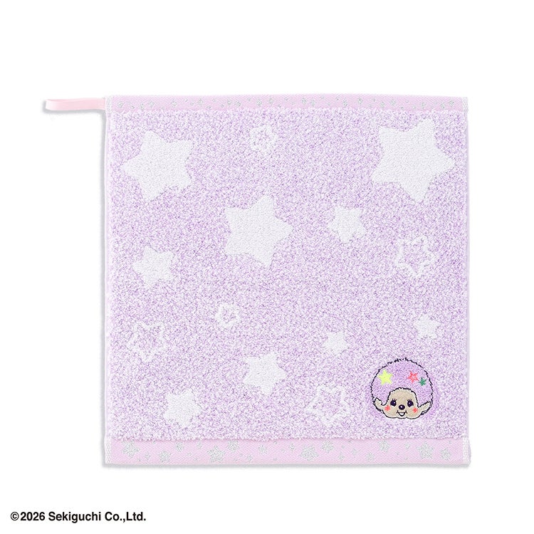 モンチッチ】ループ付きウォッシュタオル（キラキラスター/PU）59