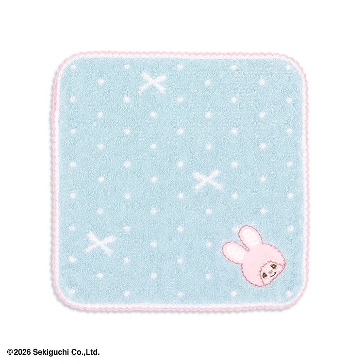即購入⭕️モンチッチ スワロフスキー ブルーパンダ モンチッチ】タオルハンカチ（チムたん/水玉/BL）59-2030080B