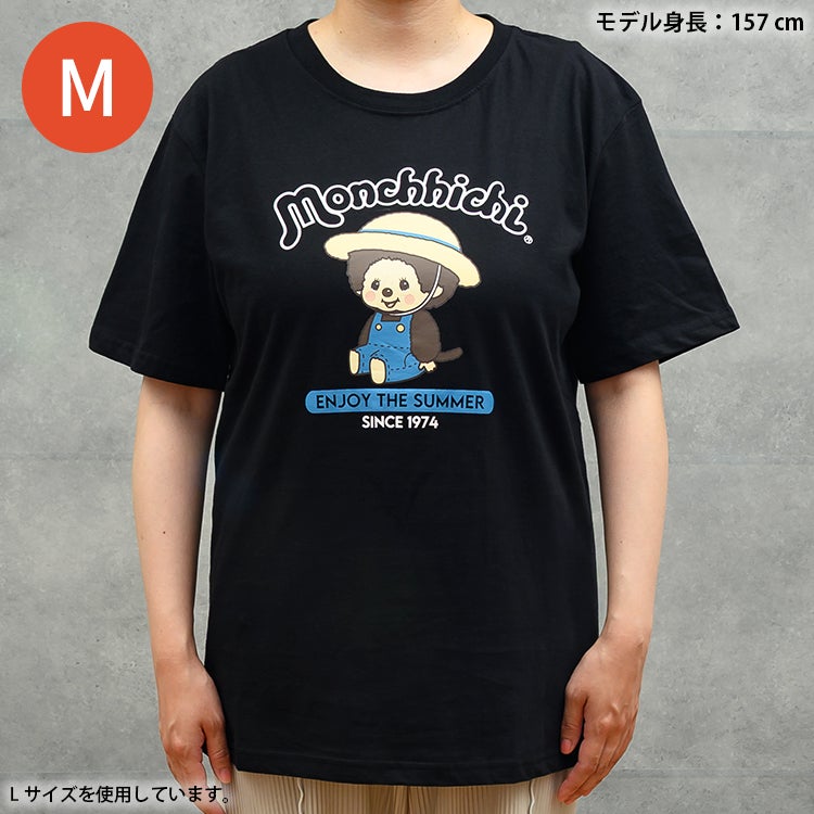 モンチッチ】TシャツMサイズ（夏柄/ブラック）MO1162-262